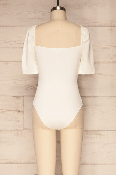 Fukui Howlite White Short Sleeved Bodysuit | La Petite Garçonne 5