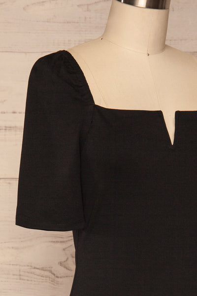 Fukui Onyx Black Short Sleeved Bodysuit | La Petite Garçonne 4