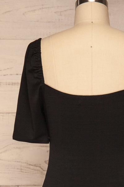 Fukui Onyx Black Short Sleeved Bodysuit | La Petite Garçonne 6