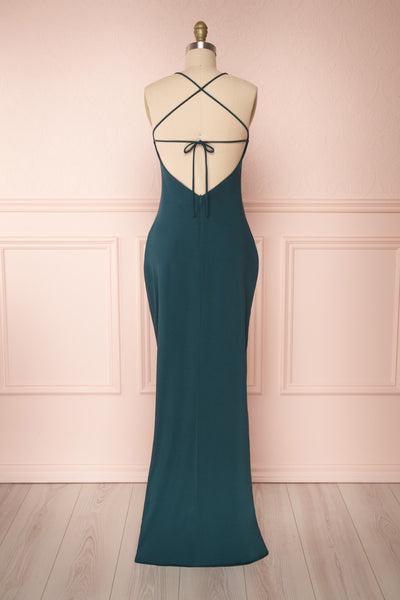 Gabella Emerald Green Polymorphous Gown | La petite garçonne front view