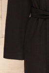 Gabrovo Black Felt Trench Coat w/ Pockets | La Petite Garçonne bottom close-up