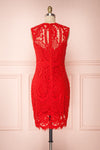 Gabryelli Rouge Red Lace Fitted Cocktail Dress | Boutique 1861