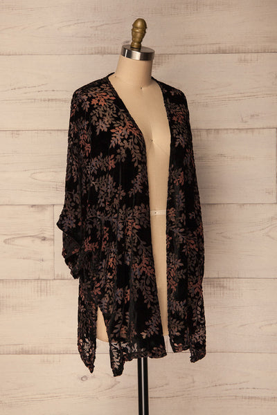 Gaivola Black Floral Velvet Kimono | La Petite Garçonne Chpt. 2 4