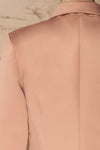 Galdina Dusty Pink Satin Blazer Coat | La Petite Garçonne