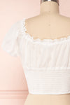 Gallegos White Tied Off-Shoulder Neckline Crop Top | Boutique 1861 6
