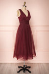 Galynne Bourgogne Party Dress | Robe en Tulle side view | Boutique 1861