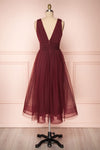 Galynne Bourgogne Party Dress | Robe en Tulle back view | Boutique 1861