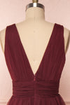 Galynne Bourgogne Party Dress | Robe en Tulle back close up | Boutique 1861