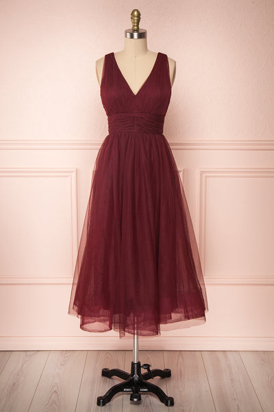 Galynne Bourgogne Party Dress | Robe en Tulle | Boutique 1861