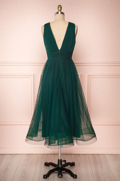 Galynne Émeraude Party Dress | Robe en Tulle back view | Boutique 1861