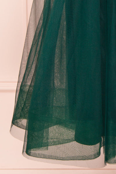 Galynne Émeraude Party Dress | Robe en Tulle skirt close up | Boutique 1861