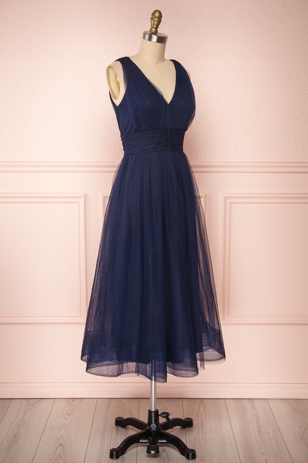 Galynne Marine Party Dress | Robe en Tulle side view | Boutique 1861