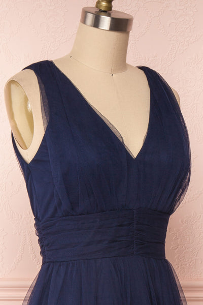 Galynne Marine Party Dress | Robe en Tulle side close up | Boutique 1861