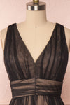 Galynne Noire Party Dress | Robe en Tulle front close up | Boutique 1861