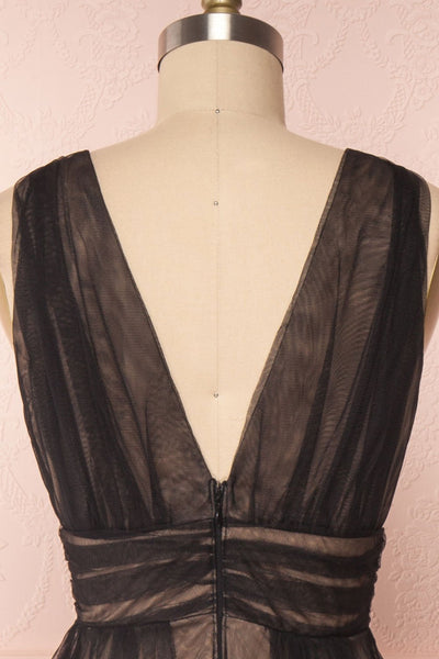 Galynne Noire Party Dress | Robe en Tulle back close up | Boutique 1861