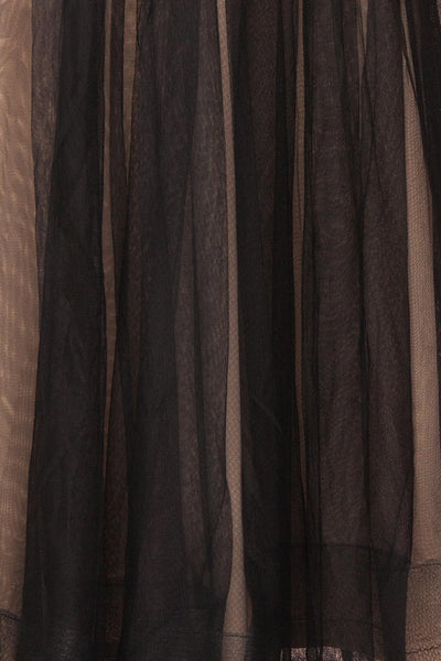 Galynne Noire Party Dress | Robe en Tulle fabric close up | Boutique 1861