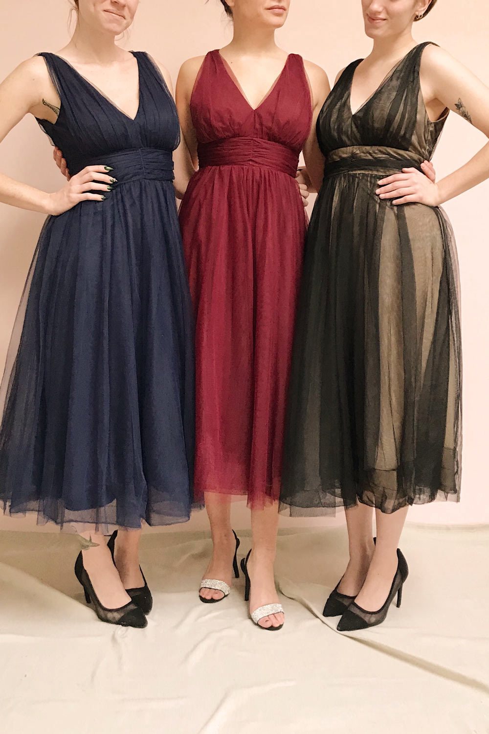 Galynne Noire Party Dress | Robe en Tulle | Boutique 1861 on model