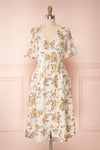 Gandiva White Floral Button-Up Dress | Boutique 1861 front view