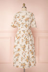 Gandiva White Floral Button-Up Dress | Boutique 1861 back view