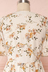 Gandiva White Floral Button-Up Dress | Boutique 1861 back close up