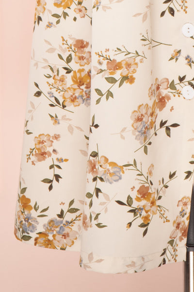 Gandiva White Floral Button-Up Dress | Boutique 1861 skirt