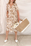 Gandiva White Floral Button-Up Midi Dress | Boutique 1861 model look