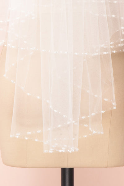 Gatchina White Wedding Veil w Pearls & Beads | Boudoir 1861