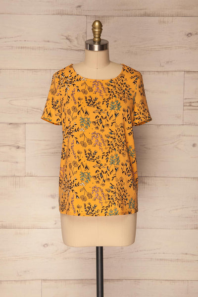 Gavrion Yellow Floral Short Sleeved T-Shirt | La Petite Garçonne 1