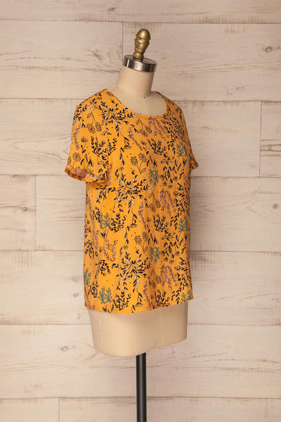 Gavrion Yellow Floral Short Sleeved T-Shirt | La Petite Garçonne 3