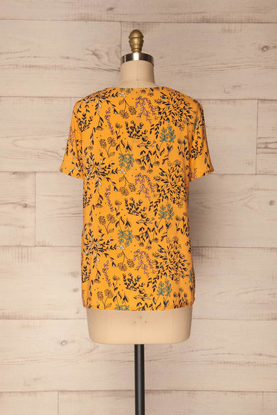 Gavrion Yellow Floral Short Sleeved T-Shirt | La Petite Garçonne 5
