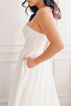 Genevieve Sparkly Cowl Neck Bridal Dress | Boudoir 1861 pocket