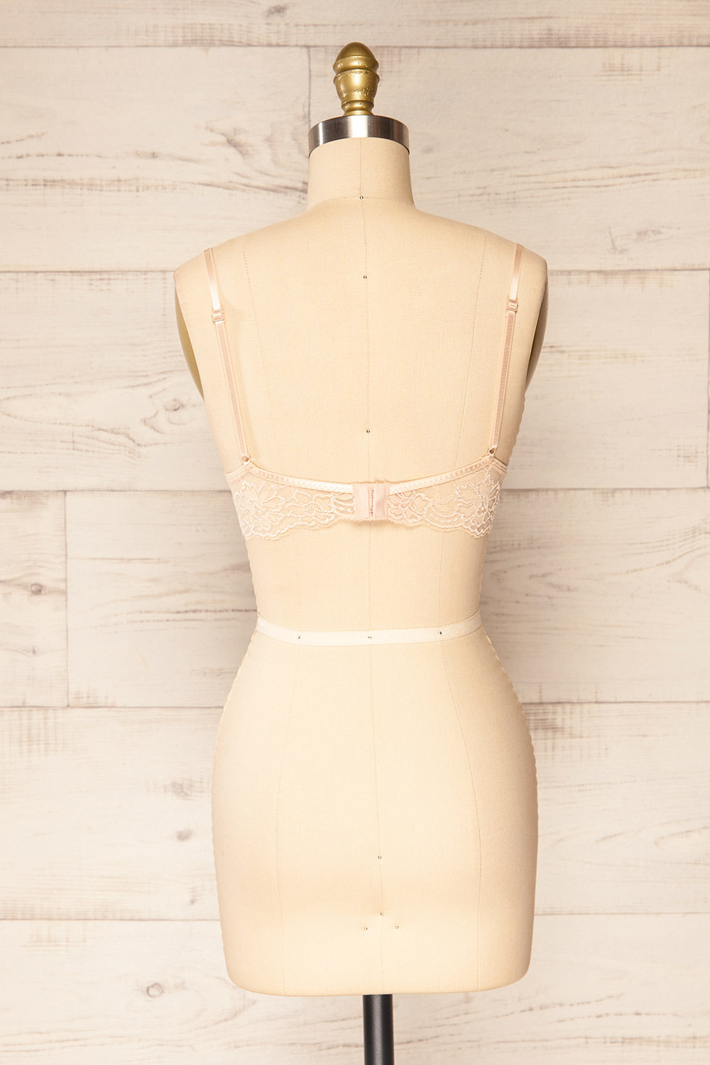 Genk Beige Lace Bralette | La petite garçonne  back view 