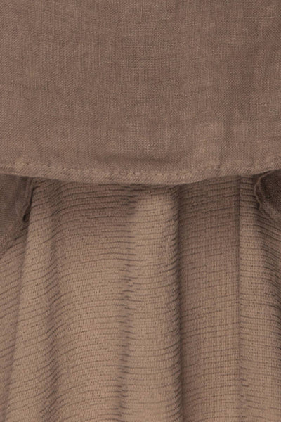 Gerovo Taupe Linen Loose Layered Top | La Petite Garçonne Chpt. 2 9