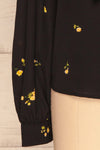 Gersende Yellow Floral Chiffon Shirt | Chemise sleeve | La Petite Garçonne