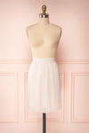 Ghislaine Off-White Pleated Skirt front view | Boutique 1861