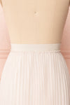 Ghislaine Off-White Pleated Skirt back close up | Boutique 1861