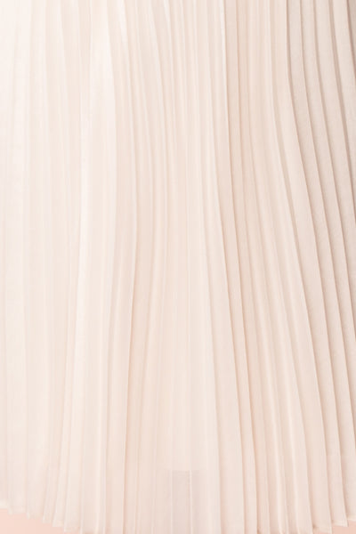 Ghislaine Off-White Pleated Skirt fabric | Boutique 1861