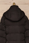 Giada Black Hooded Quilted Parka | La Petite Garçonne back close-up