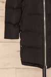 Giada Black Hooded Quilted Parka | La Petite Garçonne bottom close-up