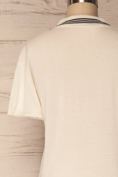 Gialova White Polo Shirt with Lace | La Petite Garçonne 7