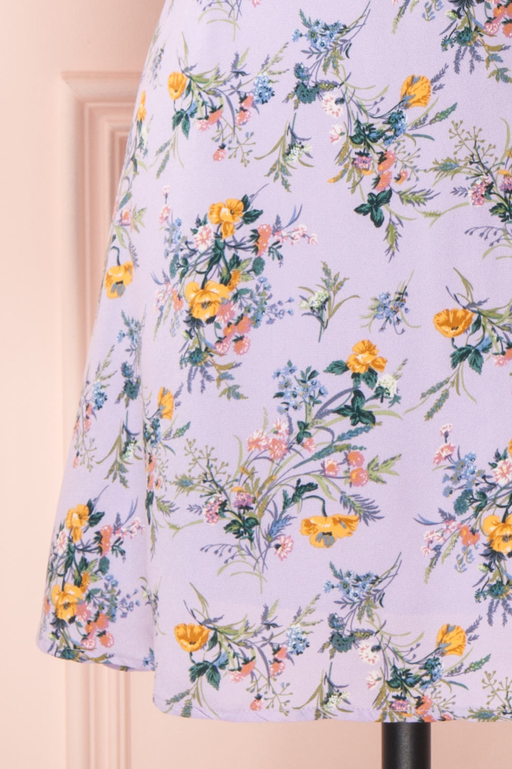 Giancita Lilac Floral Patterned Short Dress | Boutique 1861 skirt