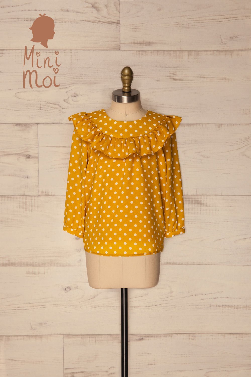 Gierle Mini Mustard Yellow Ruffled Kids Top | La Petite Garçonne