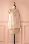 Giorgina - Light pink pleated veil top