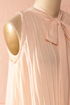 Giorgina - Light pink pleated veil top