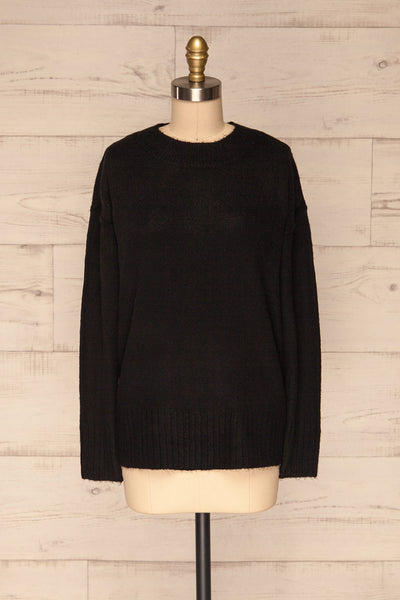 Gistel Black Soft Knit Sweater | La Petite Garçonne front view