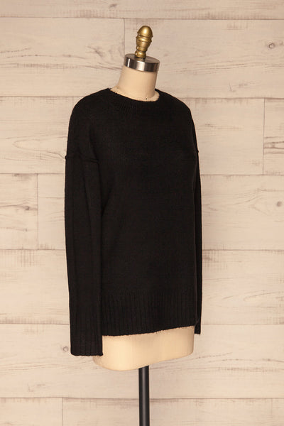 Gistel Black Soft Knit Sweater | La Petite Garçonne side view