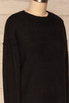 Gistel Black Soft Knit Sweater | La Petite Garçonne side close-up