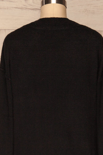 Gistel Black Soft Knit Sweater | La Petite Garçonne back close-up