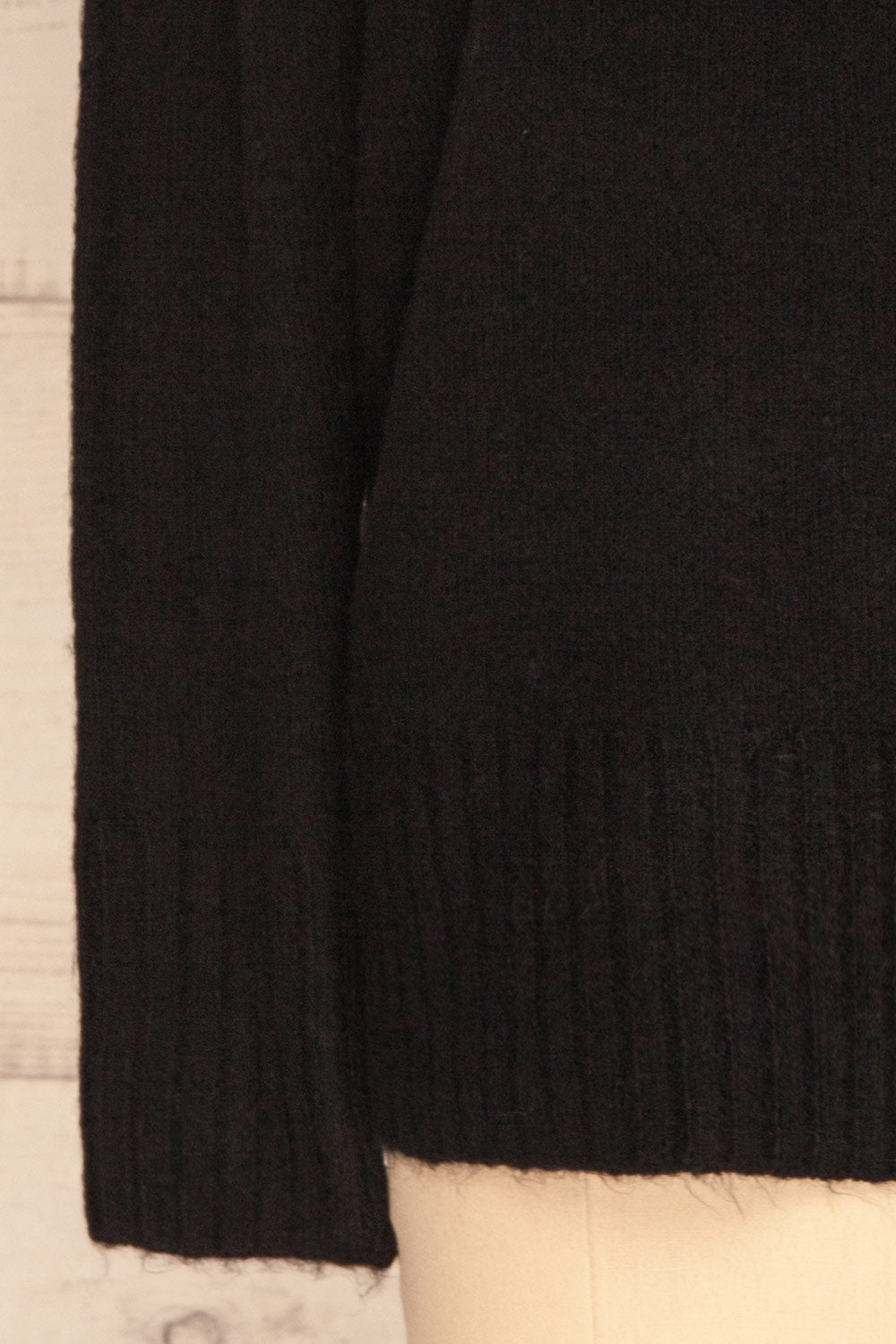 Gistel Black Soft Knit Sweater | La Petite Garçonne bottom close-up