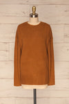 Gistel Brown Ochre Soft Knit Sweater | La Petite Garçonne front view